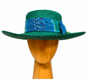 kelly green straw hat