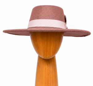 mauve fedora wool hat